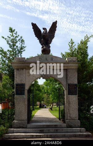 Entrée au cimetière du parc Colonial de Savannah, Géorgie,cimetière,historique,cimetière tombes,cimetière,RM,USA Banque D'Images