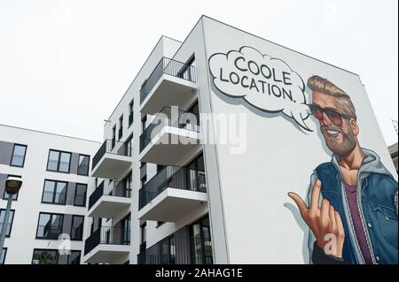 10.06.2019, Berlin, Allemagne - Nouveaux bâtiments résidentiels de Adler le long de l'immobilier dans Heidestrasse Europacity à Berlin-Moabit. 0SL190610D019CAROEX. Banque D'Images