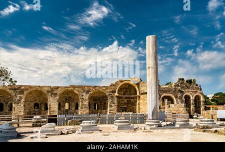 Ruines du temple d'Apollon à Side, Turquie Banque D'Images