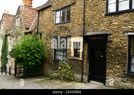 Le vieux wagon et chevaux public house en rue, Frome, Somerset. Ce logement n'est plus un pub, il est situé sur la pente sleeply, s/n Banque D'Images