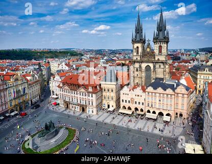 Prague République tchèque. Vue sur la vieille ville Banque D'Images