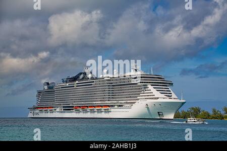 Bateau de croisière MSC à Nassau Banque D'Images