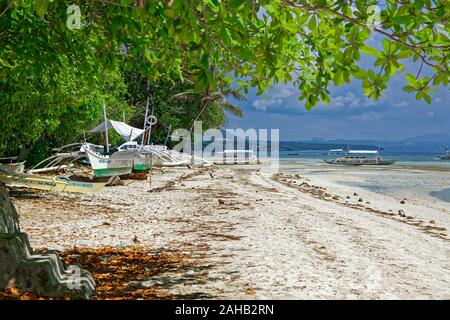 Voile de patins sur Dumaluan beach dans Philippines Banque D'Images