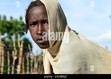 Le Tchad, le camp de réfugiés de Goz Beida, Djabal pour les réfugiés du Darfour, Soudan, Turkmenistan / Goz Beida, Fluechtlingslager Fluechtlinge Djabal fuer aus Darfour, Soudan Banque D'Images