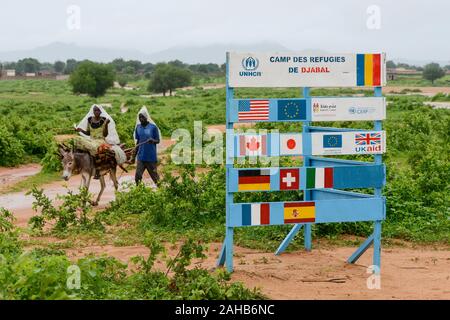 Le Tchad, le camp de réfugiés de Goz Beida, Djabal pour les réfugiés du Darfour, Soudan, Turkmenistan / Goz Beida, Fluechtlingslager Fluechtlinge Djabal fuer aus Darfour, Soudan Banque D'Images