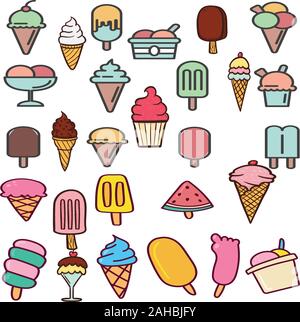 La crème glacée de l'été,pour la promotion de vos produits Illustration de Vecteur