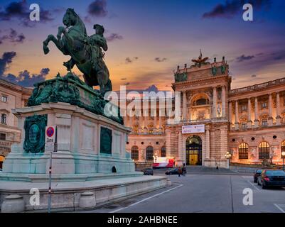 Neue Burg au complexe du Musée impérial de la Hofburg. Vienne Autriche Banque D'Images