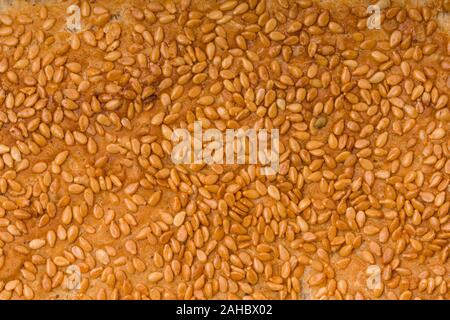 Détail de texture de grains de semence. Graines de sésame texture pain Banque D'Images