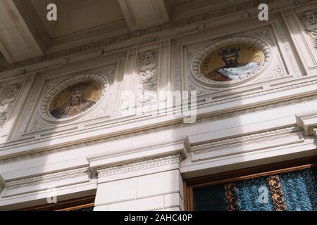 Bucarest, Roumanie - 15 déc 2019 : Athenaeum Roumain, Bucarest plus prestigieux Concert Hall Banque D'Images