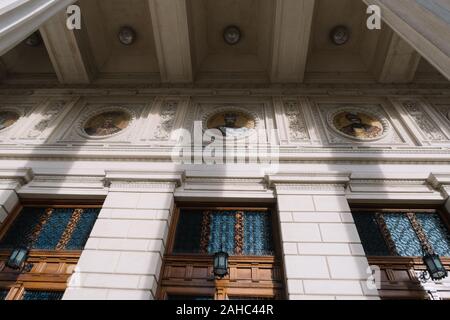 Bucarest, Roumanie - 15 déc 2019 : Athenaeum Roumain, Bucarest plus prestigieux Concert Hall Banque D'Images