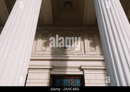 Bucarest, Roumanie - 15 déc 2019 : Athenaeum Roumain, Bucarest plus prestigieux Concert Hall Banque D'Images