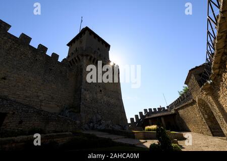 Château de Guaita à Saint-Marin. Della Rocca Guaita Tower de château. Banque D'Images