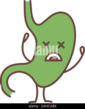 Les organes internes sourire couleur caractères icons set. Le larynx, thymus, de la prostate, de la vessie. Santé des, système immunitaire, reproductif, la resp Illustration de Vecteur