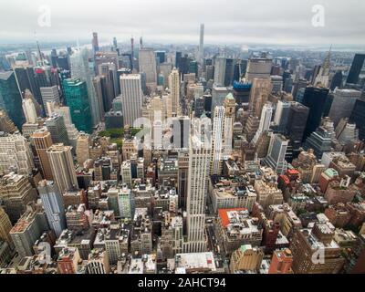 Vue aérienne de grattes-ciel de Manhattan Banque D'Images