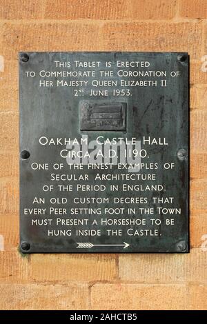 Vue d'été de Château d'Oakham Hall, ville de marché de Oakham, Rutland Comté, England, UK Banque D'Images