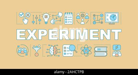 Bannière concept mot expérience. Les compétences des ressources humaines. La pensée critique et analytique. Lettrage typographie idée isolée avec icônes linéaire. Décision makin Illustration de Vecteur