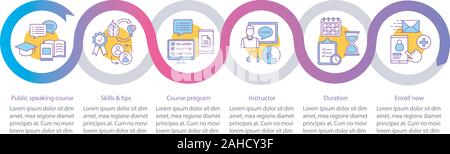 Vecteur de la flore modèle infographique. Les plantes. Présentation de l'entreprise design. Jardin de fleurs, arbres, plantes, bouquets. Étapes de visualisation de données et de l'op Illustration de Vecteur