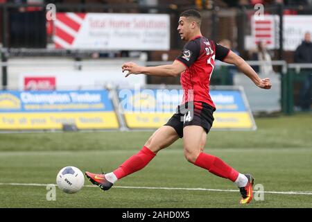 Sutton, Royaume-Uni. 28 Dec, 2019. Courtney Duffus de Yeovil Town tir pendant le match de championnat national de Vanarama entre Sutton United et Yeovil Town au stade communautaire Chevaliers, Gander Green Lane, Sutton le samedi 28 décembre 2019. (Crédit : Jacques Feeney | Crédit : MI News & Sport /Alamy Live News Banque D'Images