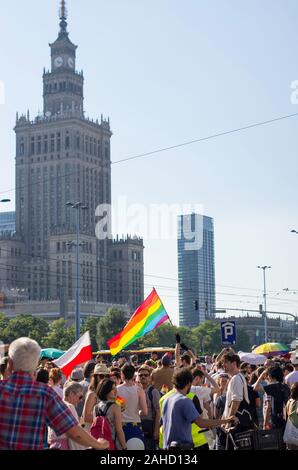 Parade pour l'égalité à Varsovie, Pologne Banque D'Images