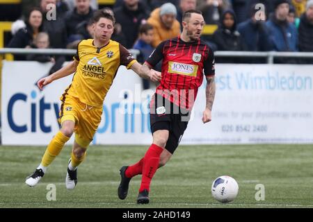 Sutton, Royaume-Uni. 28 Dec, 2019 Vanarama. Au cours de la National League match entre Sutton United et Yeovil Town au stade communautaire Chevaliers, Gander Green Lane, Sutton le samedi 28 décembre 2019. (Crédit : Jacques Feeney | Crédit : MI News & Sport /Alamy Live News Banque D'Images