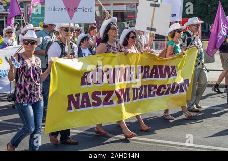 Parade pour l'égalité à Varsovie, Pologne Banque D'Images