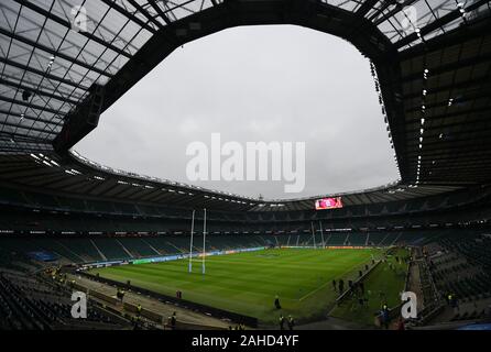 Twickenham, London, UK. 28 Dec, 2019. Harlequins Rugby Premiership anglaise, contre les Leicester Tigers ; Vue générale du Stade de Twickenham - usage éditorial : Action Crédit Plus Sport/Alamy Live News Banque D'Images