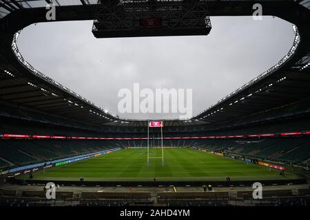 Twickenham, London, UK. 28 Dec, 2019. Harlequins Rugby Premiership anglaise, contre les Leicester Tigers ; Vue générale du Stade de Twickenham - usage éditorial : Action Crédit Plus Sport/Alamy Live News Banque D'Images