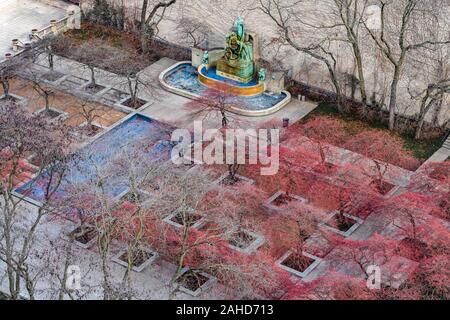 Art Institute of Chicago South Garden conçu par Dan Kiley Banque D'Images