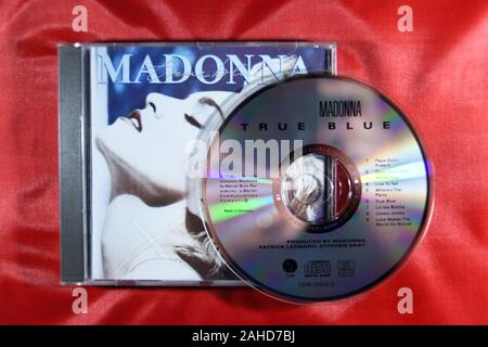 CD de musique, Madonna True Blue. Banque D'Images