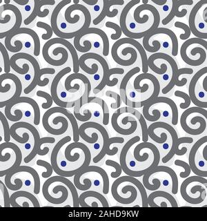 Modèle vectoriel continu avec ornement abstrait gris foncé sur fond clair Illustration de Vecteur
