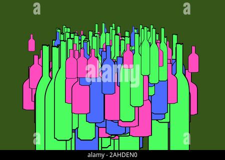 Abstract background,illustrations de bouteille à la main. Les images vectorielles. Illustration de Vecteur