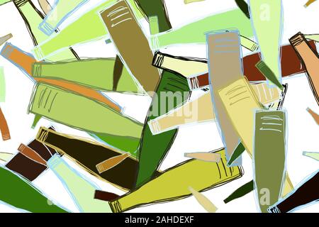 Abstract background,illustrations de bouteille à la main. Les images vectorielles. Illustration de Vecteur