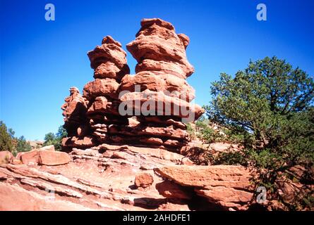 Jumeaux siamois, Garden of the Gods, Manitou Springs, Colorado Banque D'Images