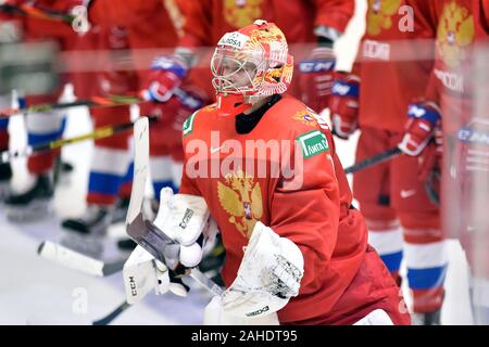 Ostrava, République tchèque. 28 Dec, 2019. Amir Miftakhov de Russie a été déclaré le meilleur joueur du match après le championnat mondial junior 2020 Championnat du Monde de Hockey sur glace match du groupe B entre la Russie et le Canada, à Ostrava, en République tchèque, le 28 décembre 2019. Photo : CTK Jaroslav Ozana/Photo/Alamy Live News Banque D'Images