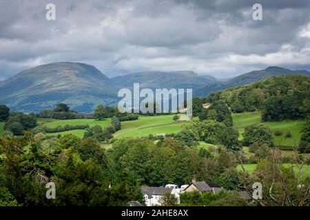 Hawkshead et ses environs, Lake District, Royaume-Uni Banque D'Images