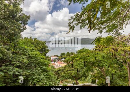 Vue sur la baie de high point, à Sainte-Anne, Martinique, France Banque D'Images