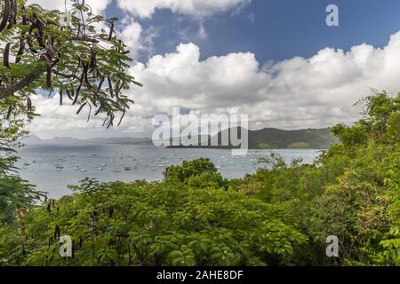 Vue sur la baie de high point, à Sainte-Anne, Martinique, France Banque D'Images