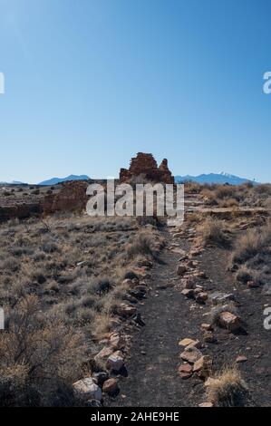 Chemin menant à la ruine de l'Wupatki National Monument en Arizona Banque D'Images