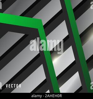 Résumé Contexte vecteur géométrique. la forme stripe, et l'hexagone avec le gradient de couleur , vert , blanc, gris et noir . Vector Illustration pour Illustration de Vecteur