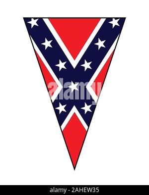 Le drapeau des Etats confédérés comme partie d'un noir Illustration de Vecteur