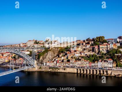 Pont Dom Luis I, elevated view, Porto, Portugal Banque D'Images