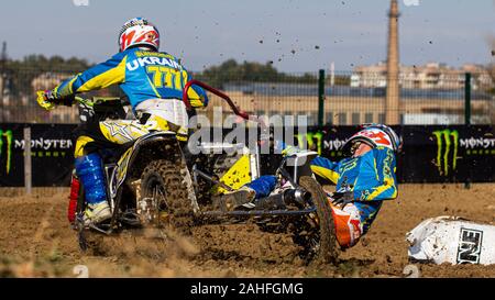 24 octobre 2019 L'Ukraine Irpen : World Motocross Championship sur des motos avec une poussette Banque D'Images