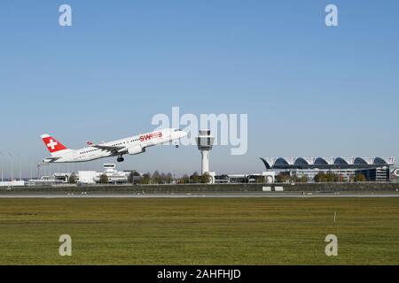 L'aéroport de Munich, l'aéroport, 85399, Erding, Munich, Bavière, Allemagne Banque D'Images