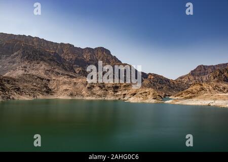 Wadi Dayqah mountain lake Banque D'Images