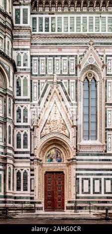 La Cathédrale Santa Maria del Fiore, vue détaillée, Florence, Toscane, Italie Banque D'Images