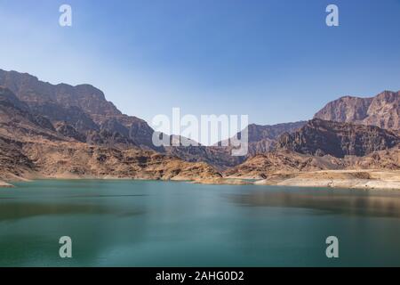 Wadi Dayqah mountain lake Banque D'Images