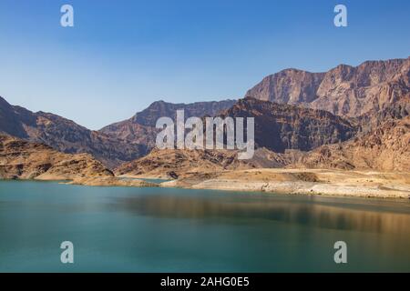 Wadi Dayqah mountain lake Banque D'Images