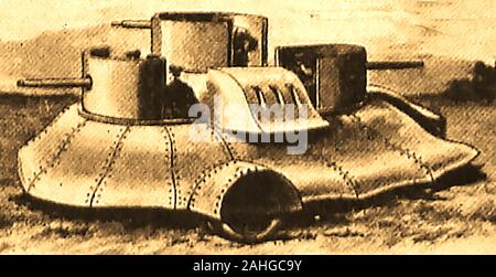 Début de l'historique des wagons de combat, des chars et des véhicules blindés - un projet d'amélioration de la voiture 1900 Guerre de Pennington. Banque D'Images