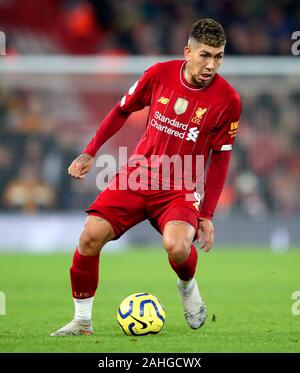 Roberto Firmino de Liverpool en action au cours de la Premier League match au stade d'Anfield, Liverpool. Banque D'Images