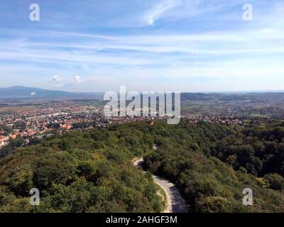 Collines de Samobor avec drone Banque D'Images